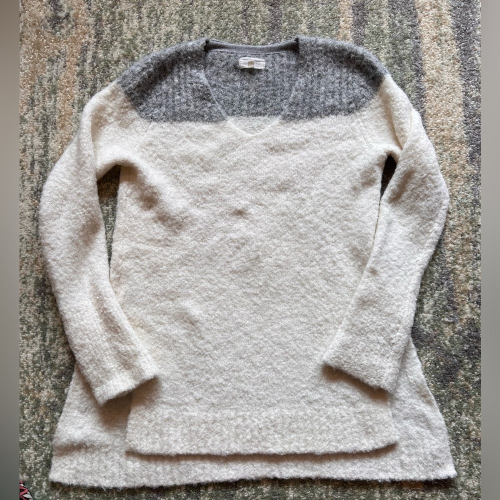 Loft grey and white sweater